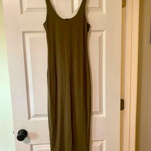Fashion Nova Bodycon Midi dress- Olive Green